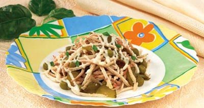 салат кальмары с курицей