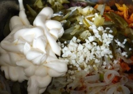Салат из говядины с овощами