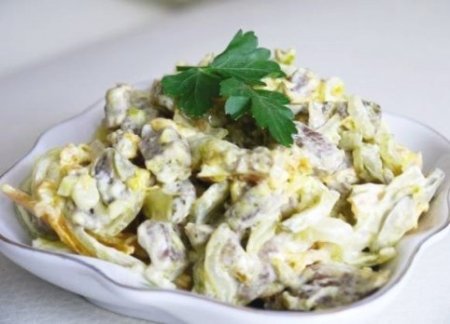 Салат из говядины с овощами