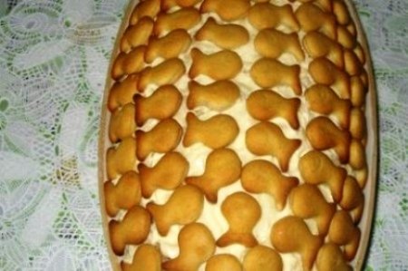 Крекерный салат «Рыбки»