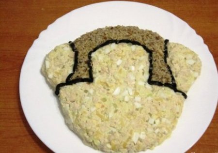 НОВОГОДНИЙ САЛАТ "ОБЕЗЬЯНКА" 