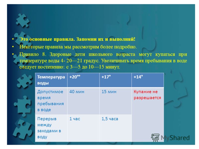 8 летних правил