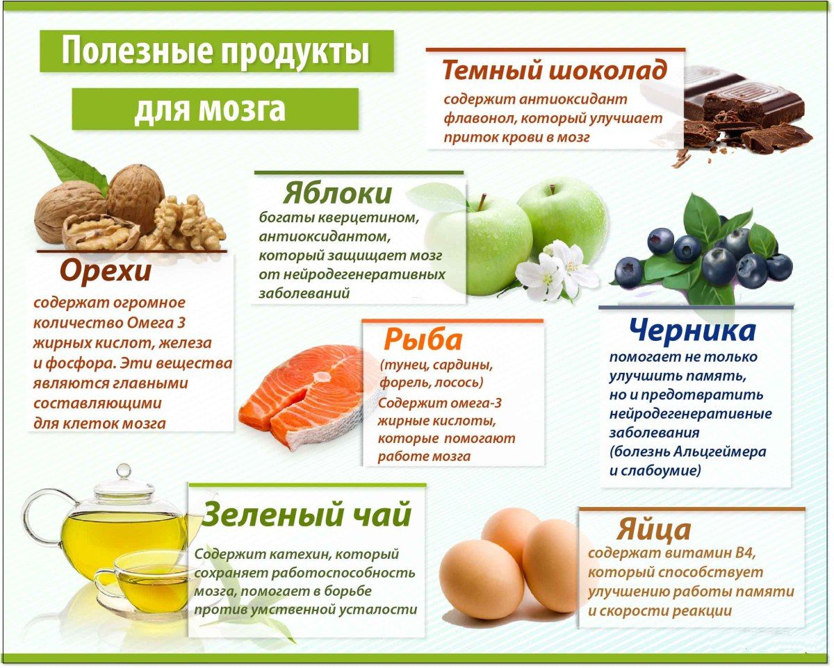 Правильное питание для повышения умственной активности